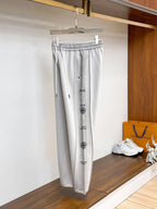 Side Repeating   Print Loose‑Fit Pants