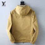 Square Patch Casual Hooded Jacket