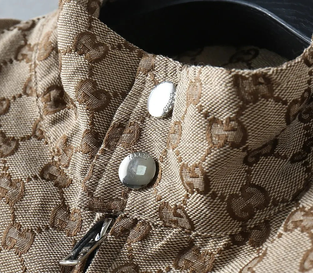 Jacquard Pattern Casual Bomber Jacket