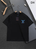 Blue Satin Embroidered T-Shirt