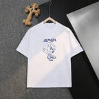 Cartoon Bird Letter Print Short‑Sleeve T‑Shirt