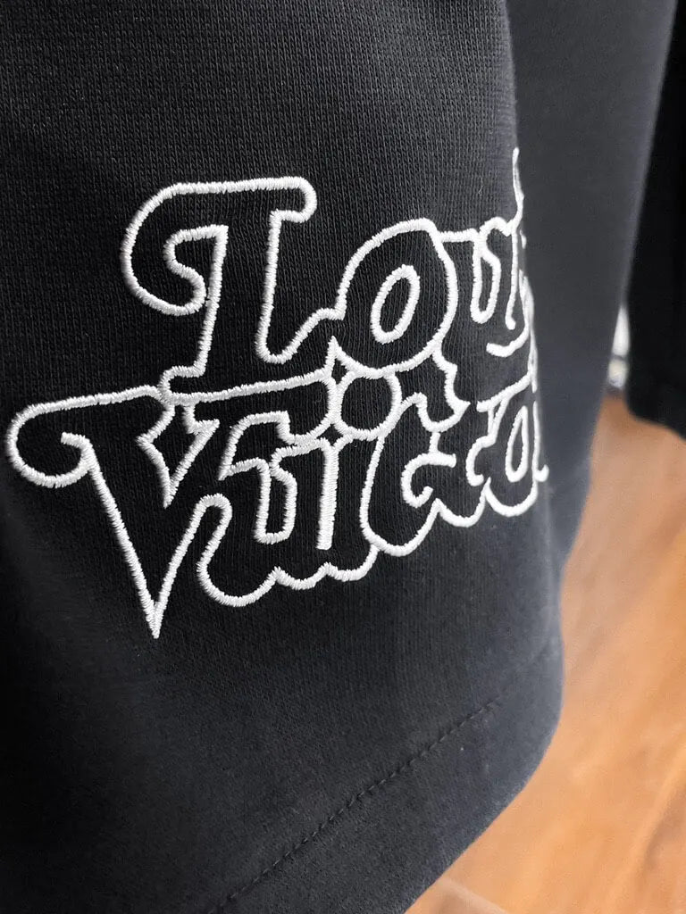 Graffiti Letter Embroidered Casual Shorts