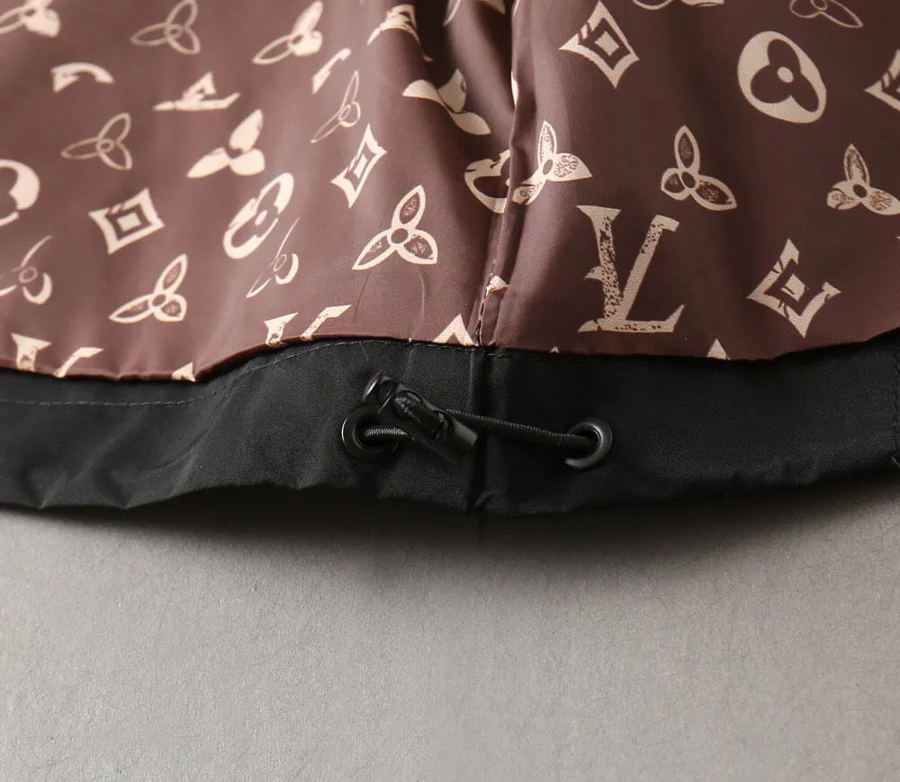 Split Panel Casual Hooded Jacket
