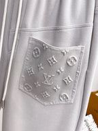 Patchwork Embossed Monogram Pants