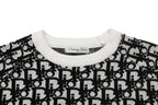 Oblique Jacquard Crew Neck Knit Sweater