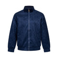 Subtle Jacquard Grain Leather Jacket