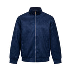 Subtle Jacquard Grain Leather Jacket