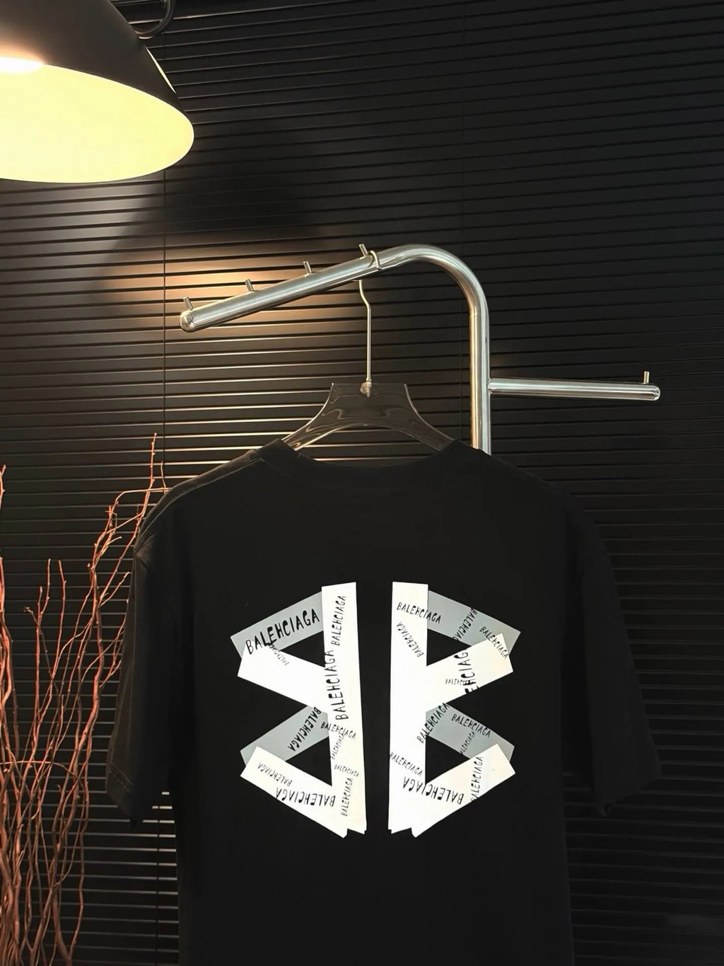 Front‑Back Offset Print Oversized T‑shirt