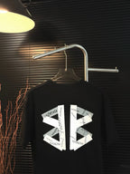 Front‑Back Offset Print Oversized T‑shirt