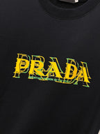 Layered Logo Fashion Crew Neck T‑Shirt