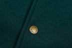 Green Shearling Collar Baseball Jacket