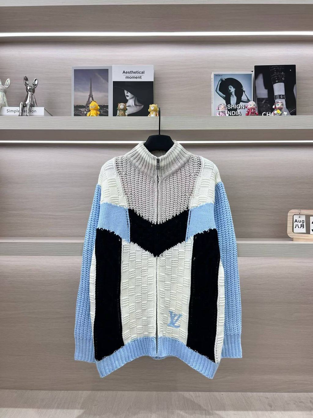 Stand Collar Sweater Jacket