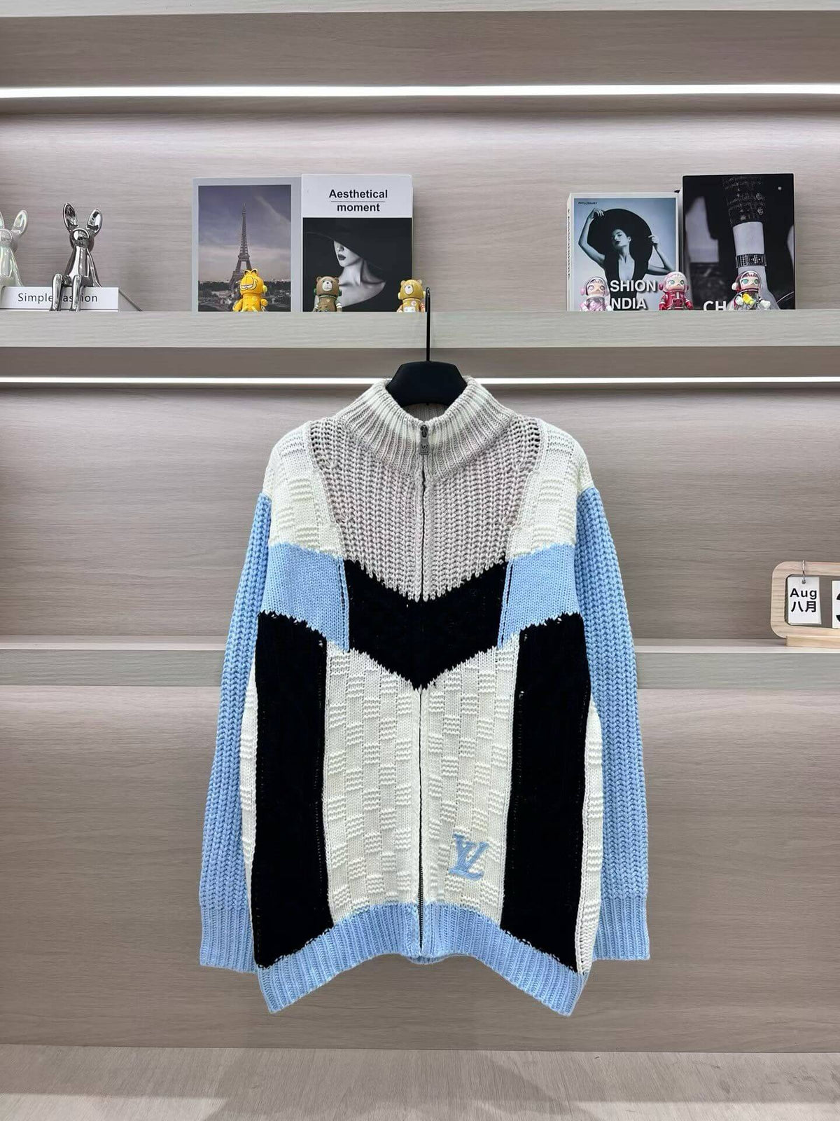 Stand Collar Sweater Jacket