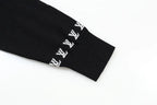 Cuff Embroidered Crew Sweater