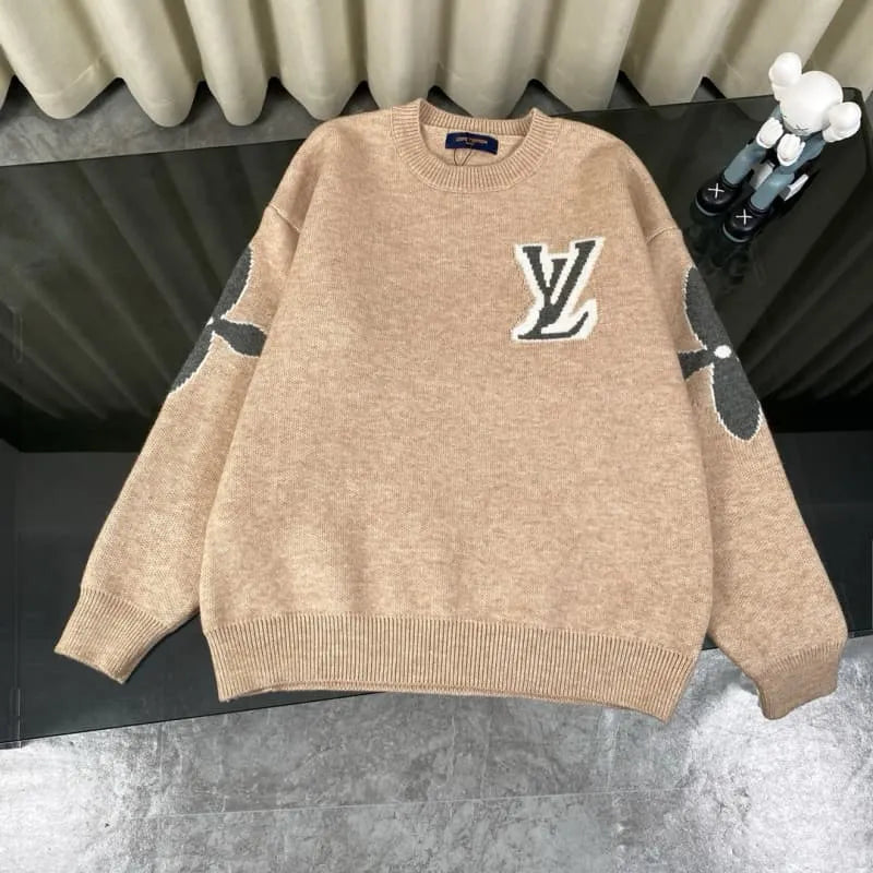 Classic Jacquard Knit Wool Sweater