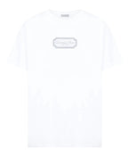 Rectangular Brand Print Crewneck T-Shirt