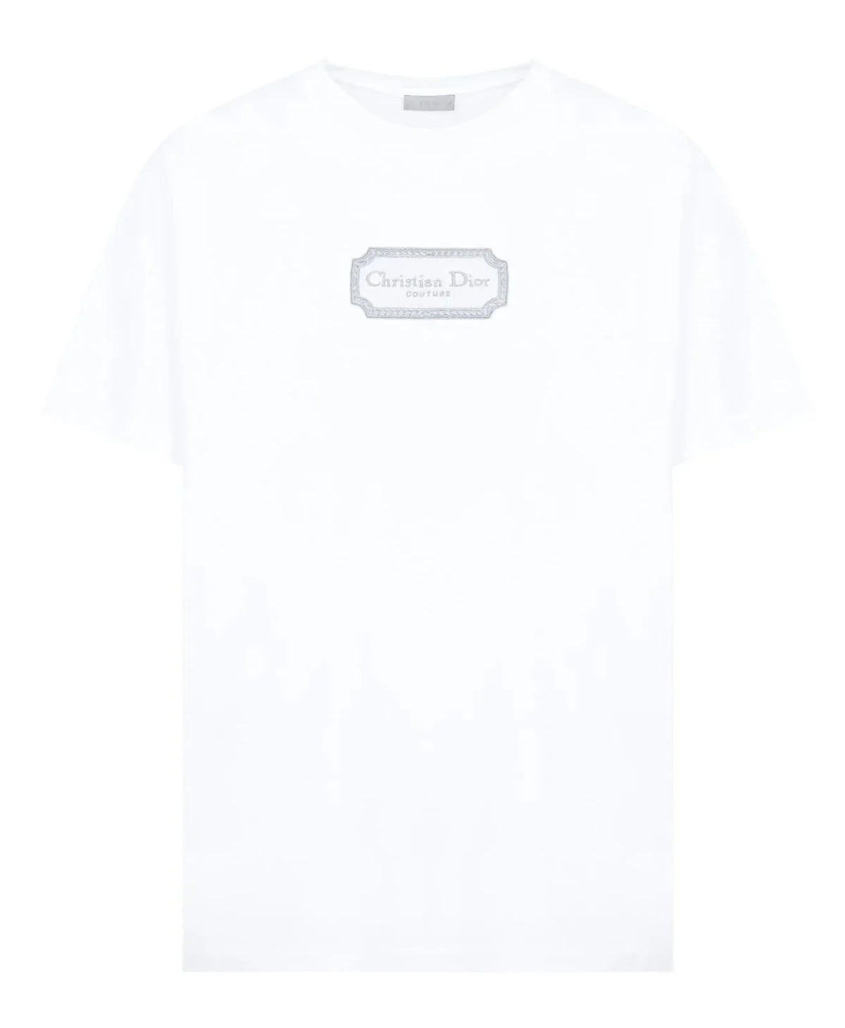 Rectangular Brand Print Crewneck T-Shirt