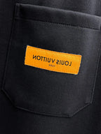 Letter‑Embroidery Drawstring Sweat Shorts
