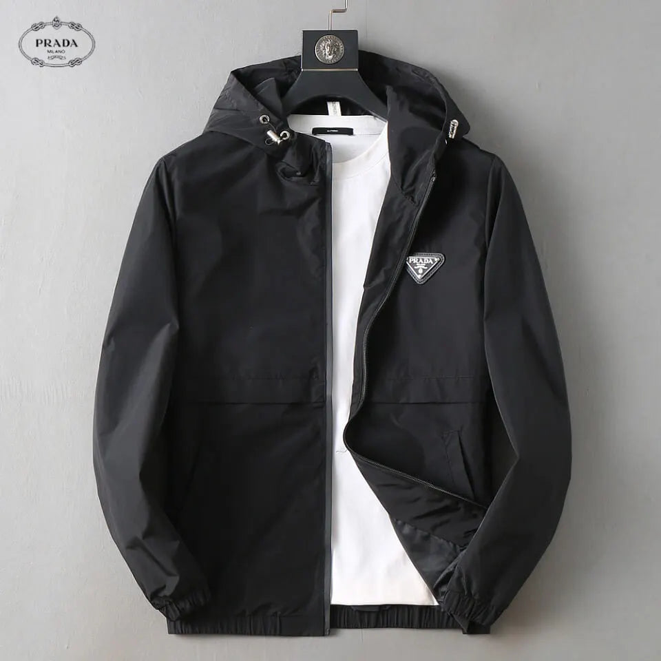Triangle Seamed Hooded Jacket