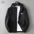Triangle Seamed Hooded Jacket