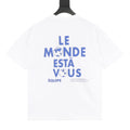 French Slogan Globe Back Print T-Shirt