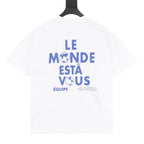 French Slogan Globe Back Print T-Shirt