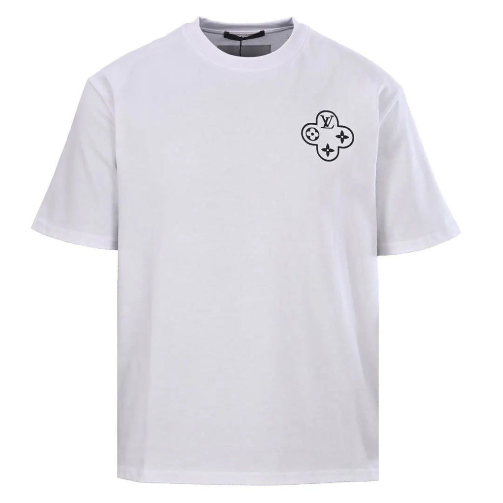Back Chain Circle Letter Print T-Shirt