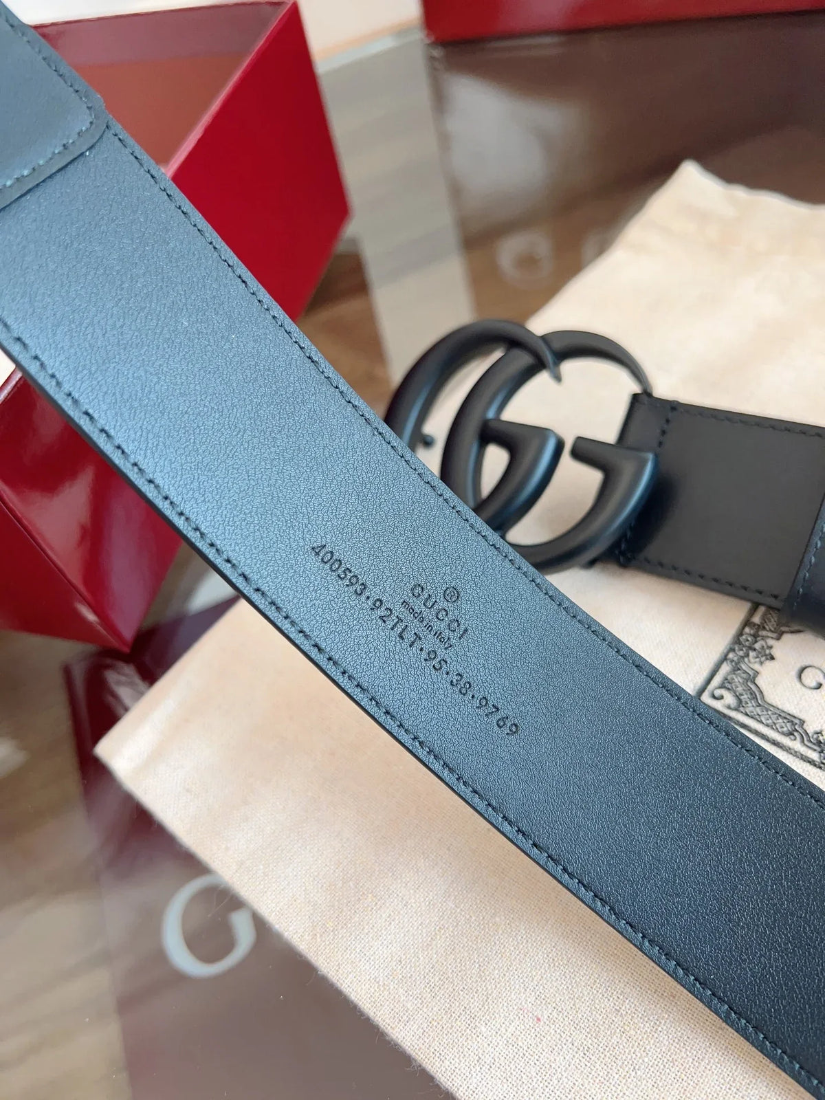 Fabric & Leather Patchwork Belt