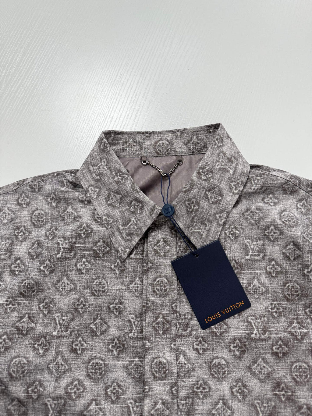 Grey All‑Over Vintage Monogram Jacket