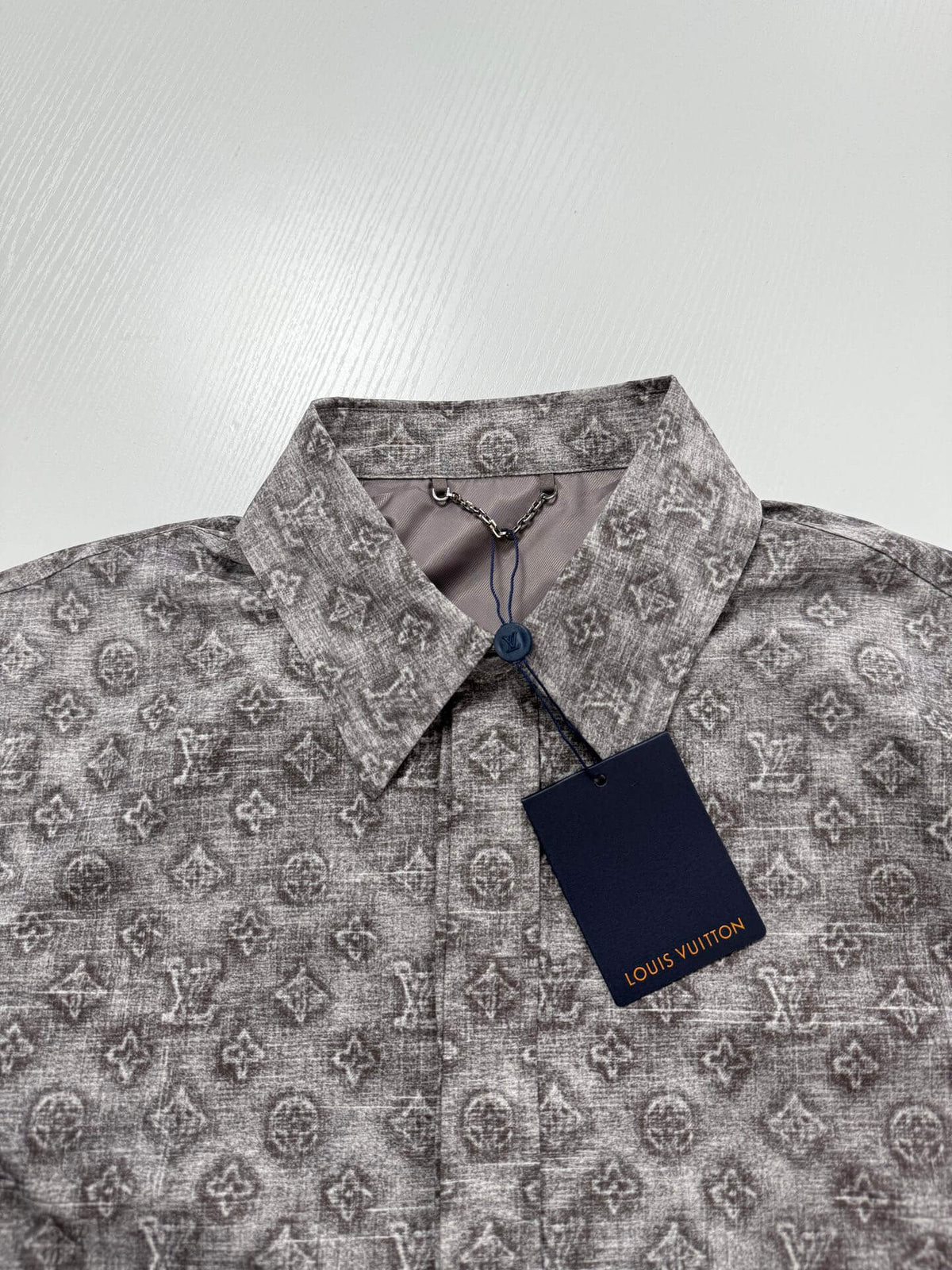 Grey All‑Over Vintage Monogram Jacket