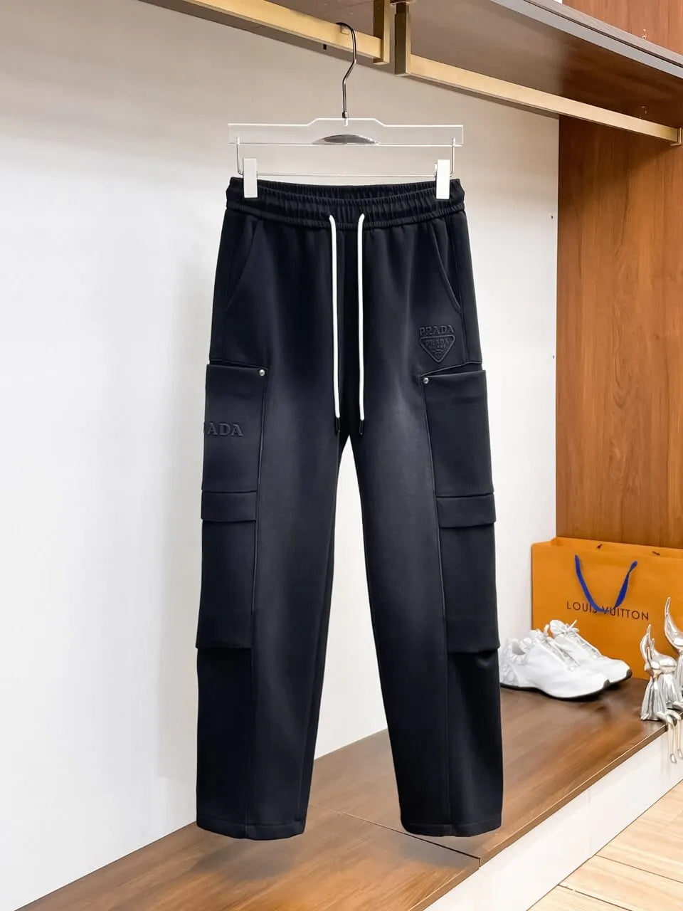 Dual‑Cargo Pocket Triangle   Pants