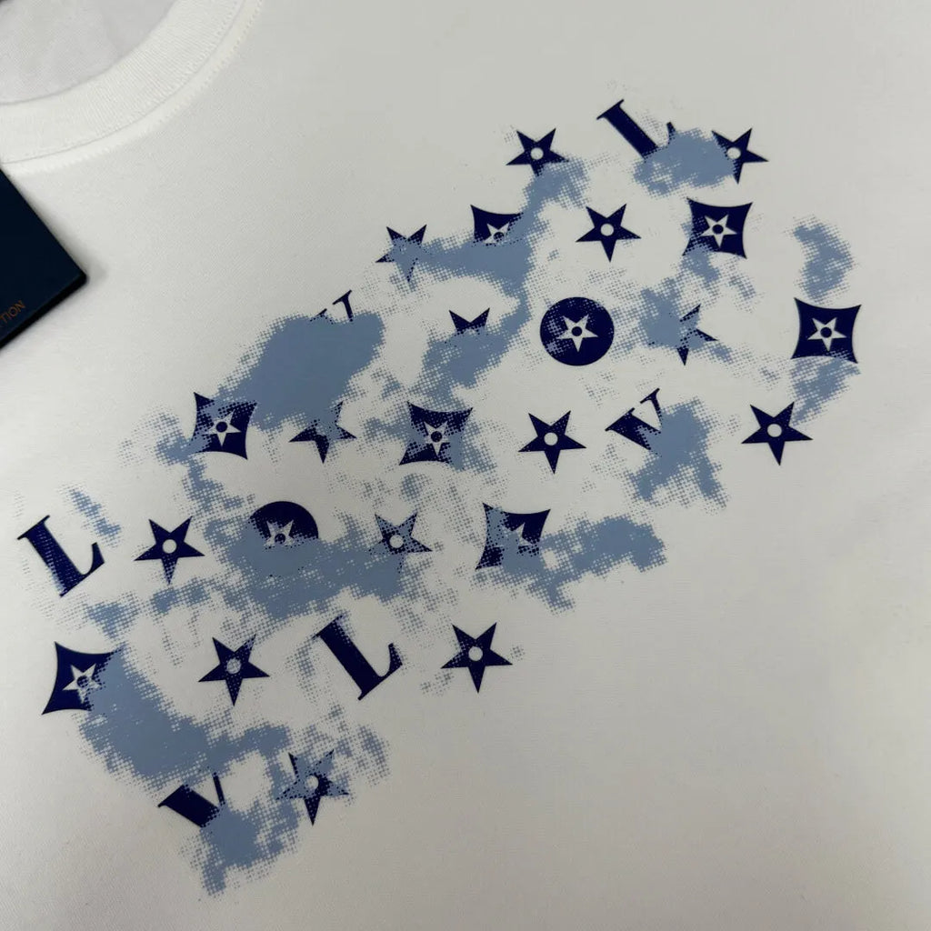 Blue Star Monogram Print T‑Shirt