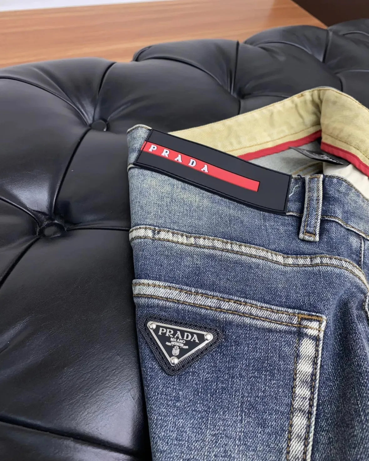 Washed Triangle Jeans