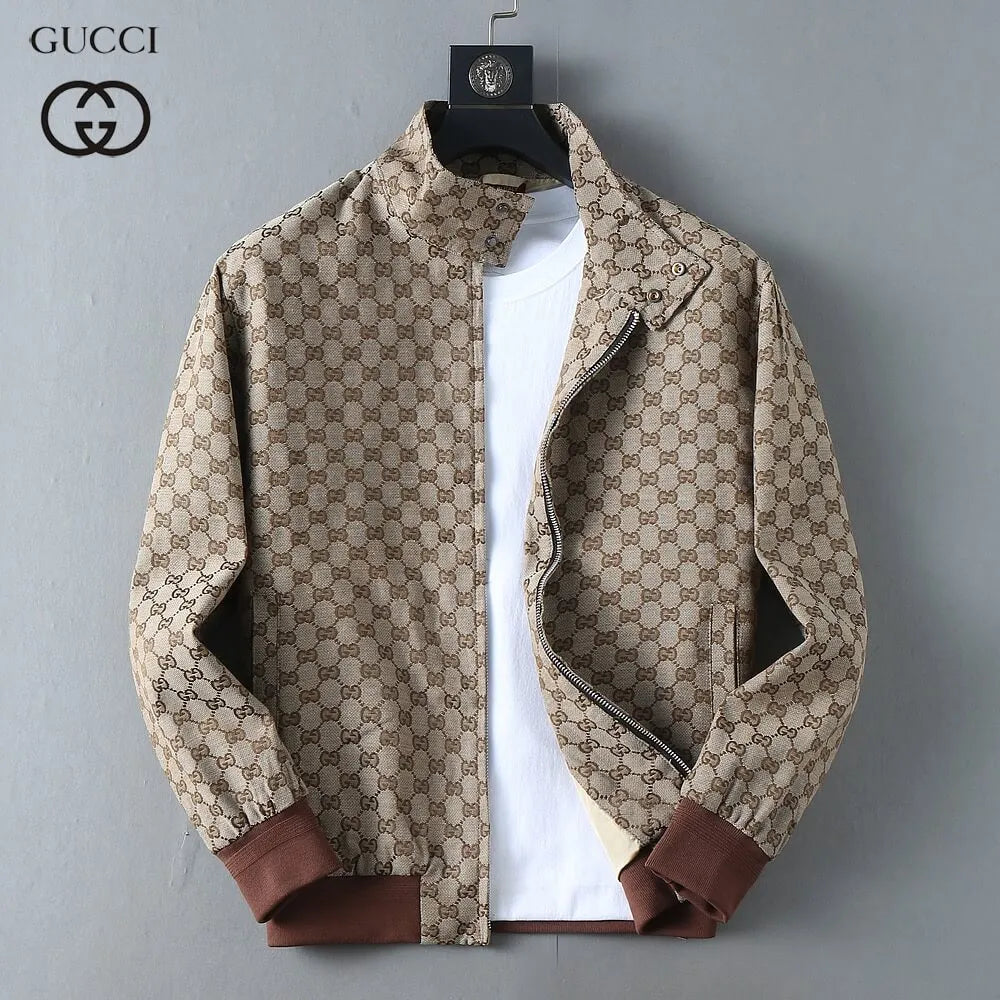 Jacquard Pattern Casual Bomber Jacket