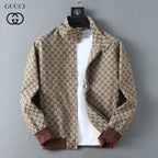 Jacquard Pattern Casual Bomber Jacket
