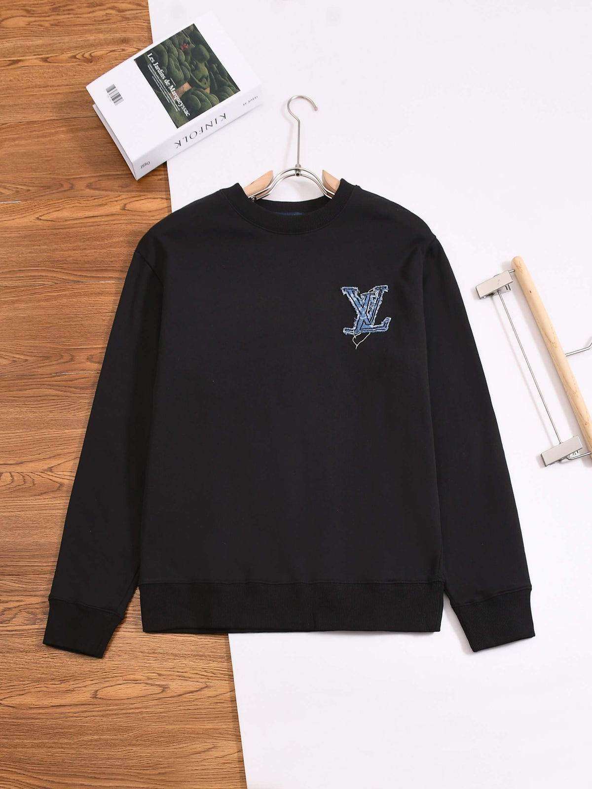 Distressed Embroidered Sweatshirt