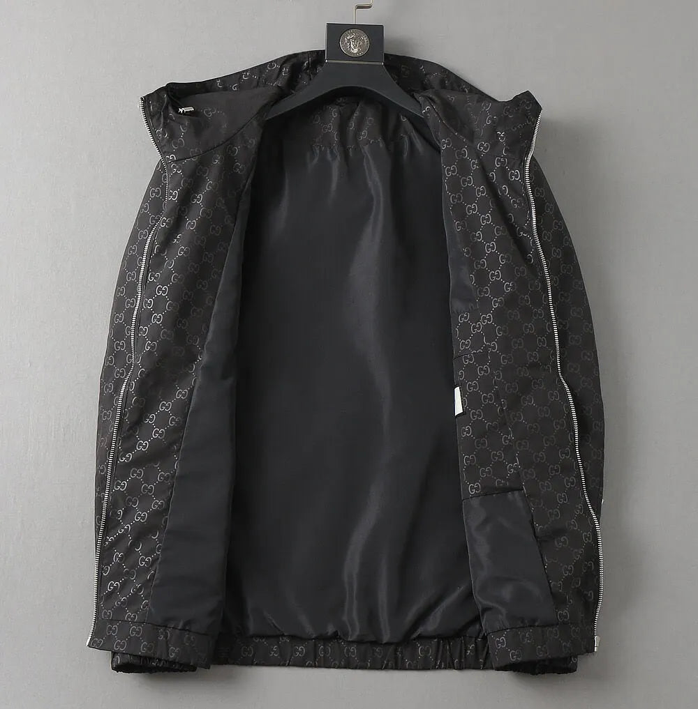 Dark Pattern Casual Hooded Jacket
