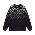 Partial Monogram Knit Sweater
