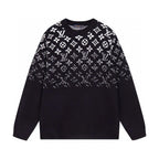 Partial Monogram Knit Sweater