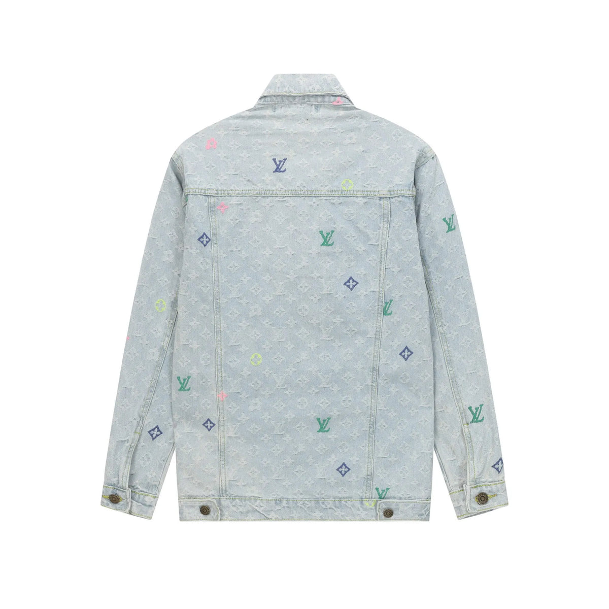 Colorful Embroidered Denim Jacket