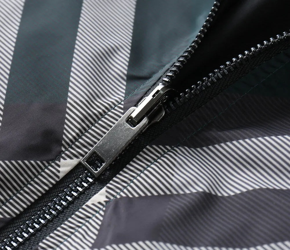 Plaid Lined Reversible Hooded Zip‑Up Jacket