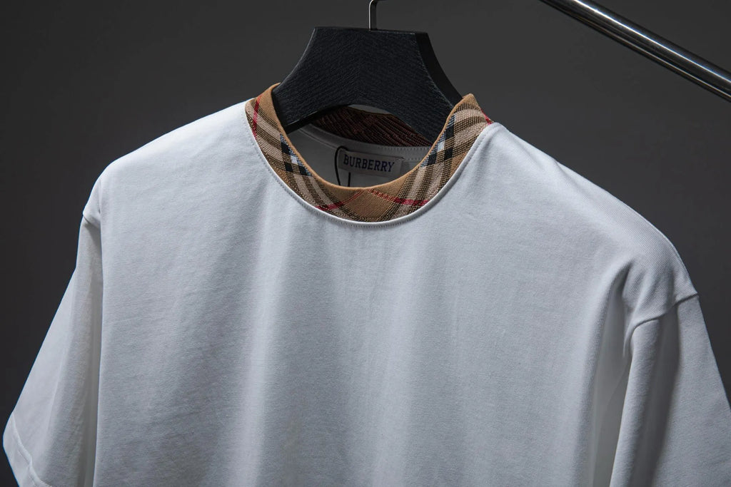 New Arrival Plaid Collar T-Shirt