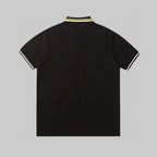 Dual‑Eye Gaze‑Motif Embroidered Polo Shirt