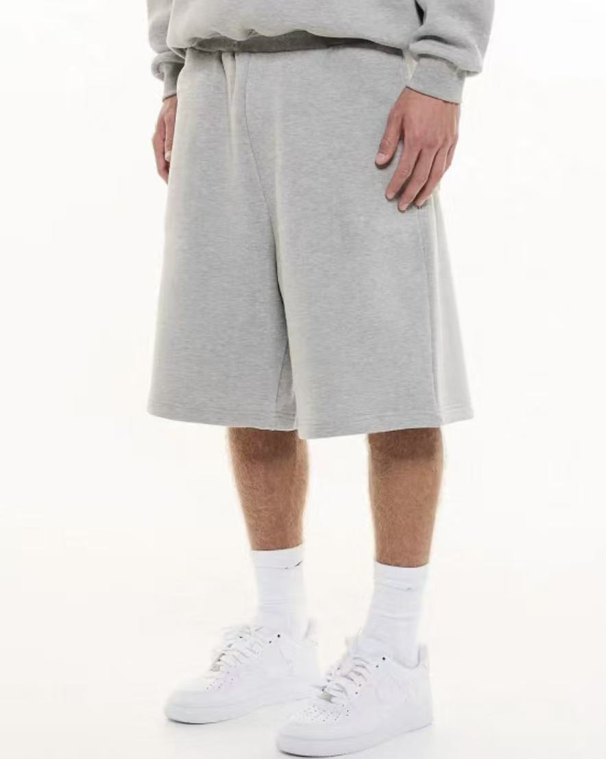 Textured Elastic Waist Streetwear Shorts