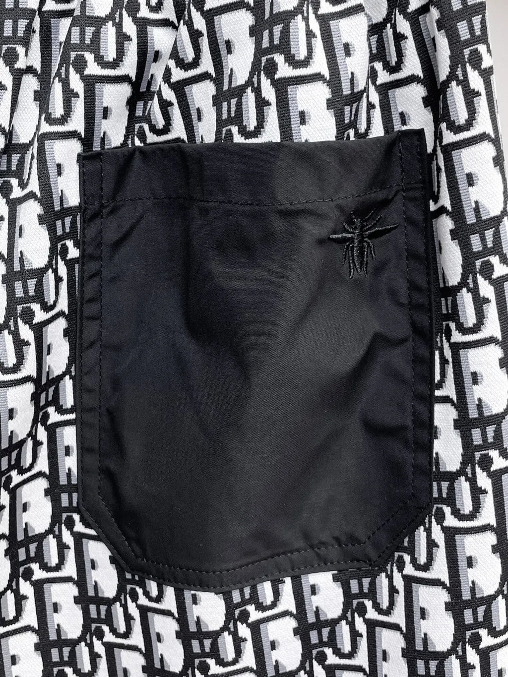 All‑Over Monogram Print Spliced Shorts