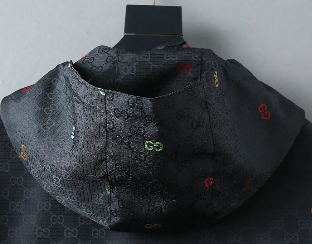 Multicolor Print Casual Hooded Jacket