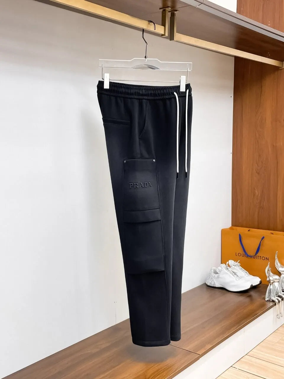 Dual‑Cargo Pocket Triangle   Pants