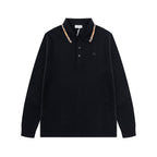 New Striped Collar Sweatshirt