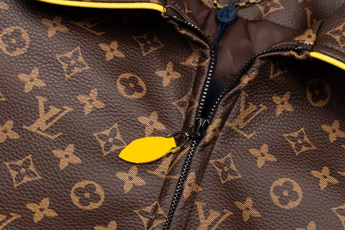 Vintage Print Calfskin Jacket