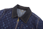 All-Over Print Denim Workwear Jacket